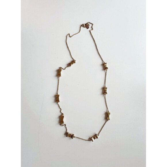 KATE SPADE Take a Bow 24K Gold Plated Station Scatter Bows Long Necklace - Picture 2 of 13